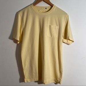 Lanesboro man light yellow tshirt with pocket